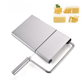 Cheese Slicer with Wire and Board Stainless Steel Slicer Cutter for Hard and Semi Hard Cheese Vegetable Butter Slicing Cutting Serving