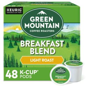 Green Mountain Coffee Roasters, Breakfast Blend Light Roast K-Cup Coffee Pods, 48 Count