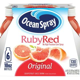 Ocean Spray Ruby Red Grapefruit Juice Drink, 10 fl oz, 6 Count