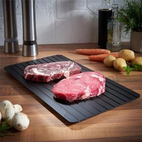 Defrosting Tray for Frozen Meat, Premium Quality Aluminum Metal Thawing Tray, Quick Defrost for Frozen Food, Very Fast Meat Defroster