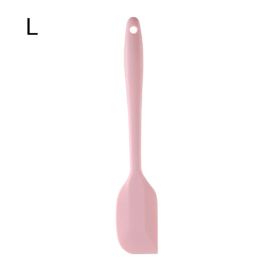 1pc All-in-one High-quality Silicone Scraper Baking Tool; Heat-resistant Silicone Scraper; Cream Cake Spatula; Baking Shovel Knife 8.27inch/11.02inch (Color: Nordic Pink, size: large)