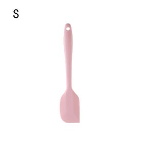 1pc All-in-one High-quality Silicone Scraper Baking Tool; Heat-resistant Silicone Scraper; Cream Cake Spatula; Baking Shovel Knife 8.27inch/11.02inch (Color: Nordic Pink, size: small)