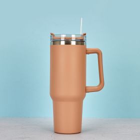 1200ml Stainless Steel Mug Coffee Cup Thermal Travel Car Auto Mugs Thermos 40 Oz Tumbler with Handle Straw Cup Drinkware New In (Capacity: 1200ml, Color: R)