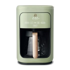 14-Cup Programmable Drip Coffee Maker with Touch-Activated Display, White Icing by Drew Barrymore (Color: sagegreen)